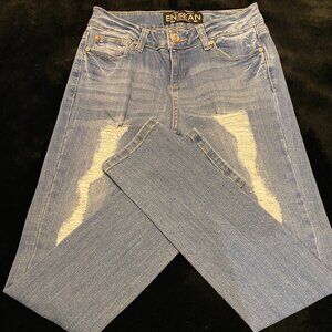 ENJEAN Distressed Stretch Skinny Jeans Sz 3